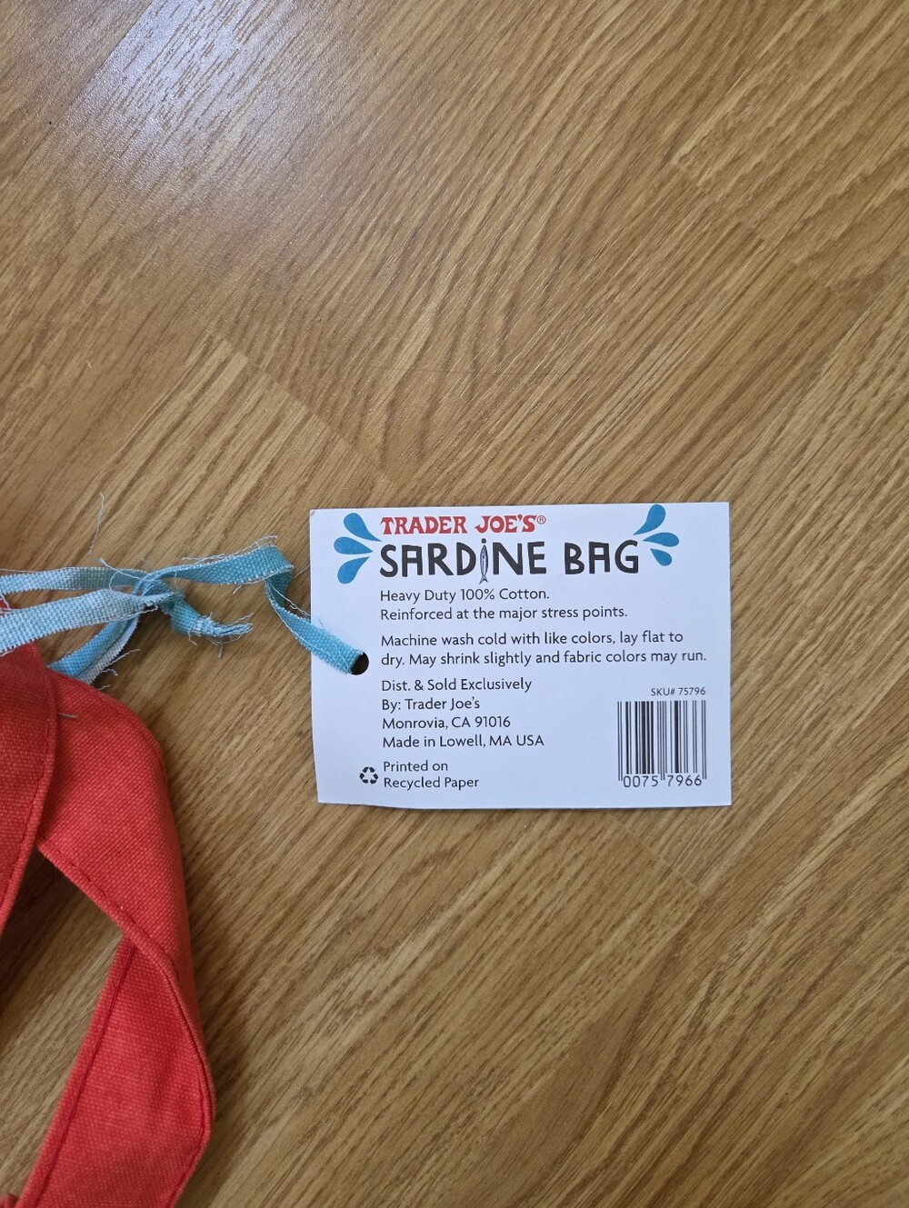 Trader Joe’s Canvas Tote Bag - SARDINES - Picture 9 of 10